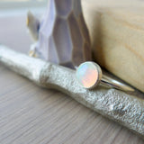 Opal Ring, Faceted, Round, Large