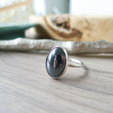 Hematite Ring, Smooth Oval, Large